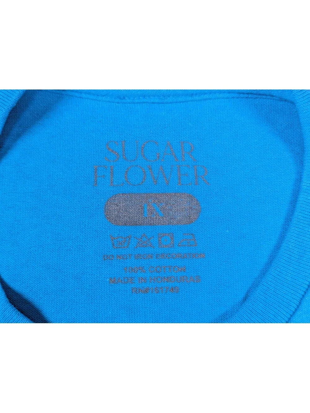 Sugar Flower - Juniors Tee Shirt - Blue Denver Graphic - Size: 1x